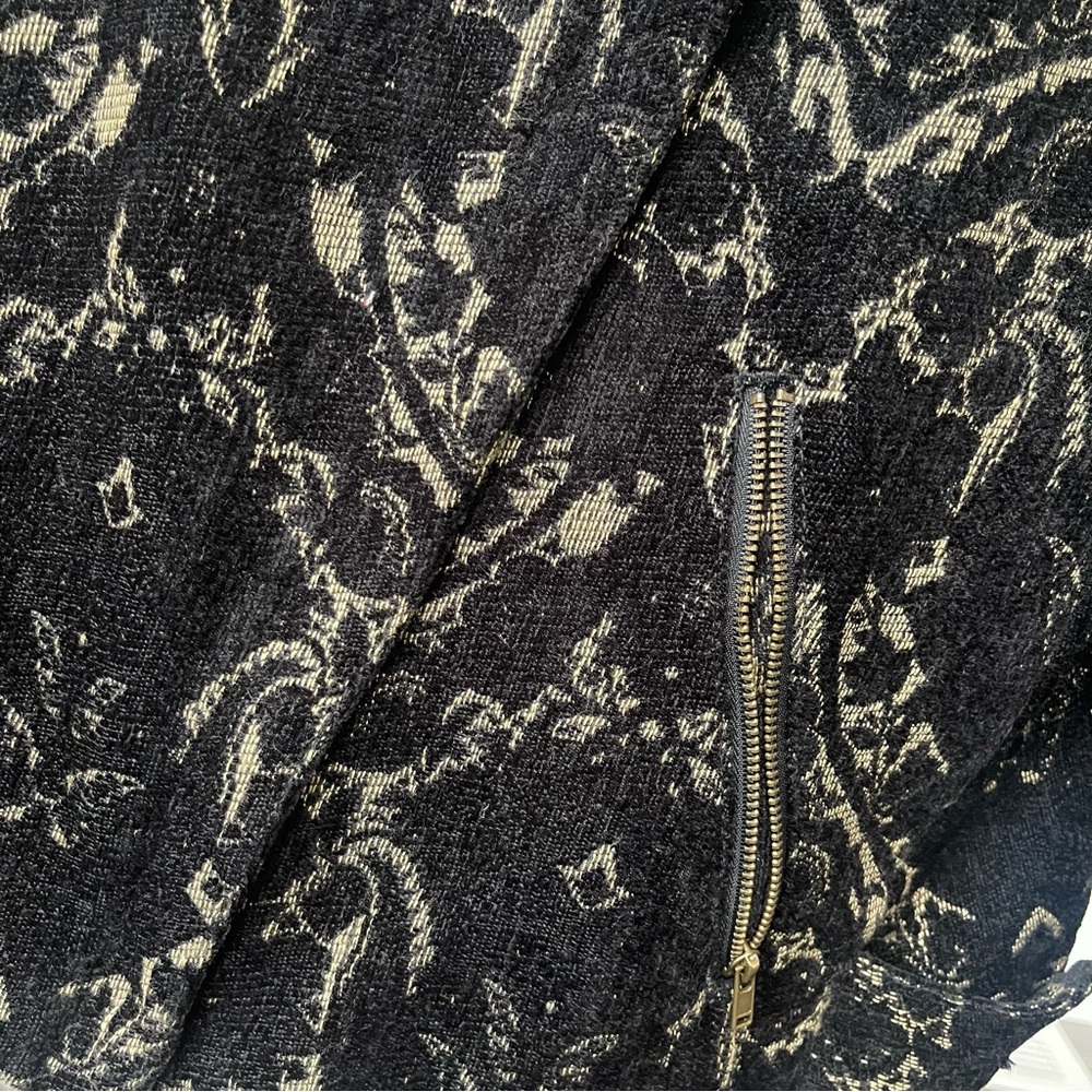 Free People | Brocade Tapestry Asymmetrical Zip Moto Style Jacket - Picture 3 of 12